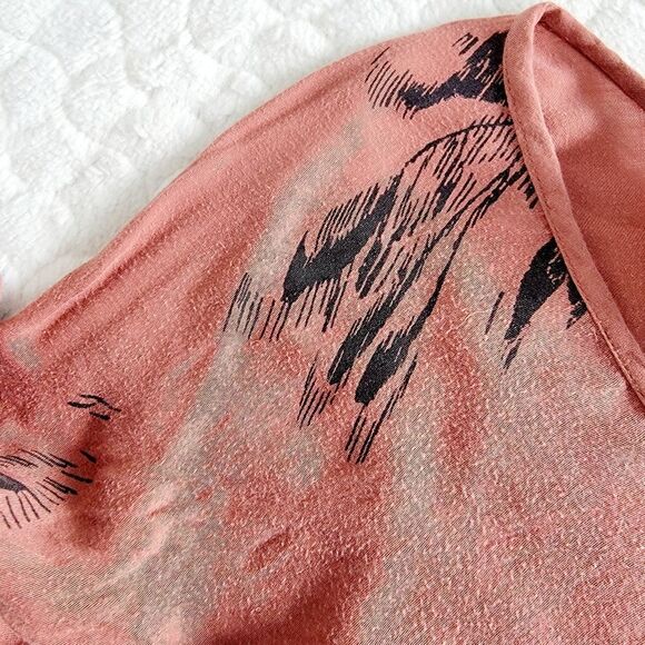 Amuse Society long sleeved blouse tee shirt top palm peasant XS maeve - Picture 6 of 9